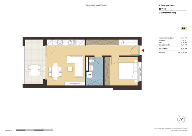 2-Zimmer Terrassenwohnung | Top 12