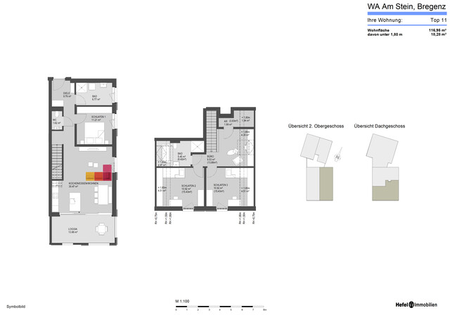 4-Zi-Maisonettewohnung mit 2 Bädern und zusätzlichem Studio