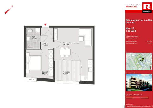 2-Zimmer-Wohnung | Terrasse | Lochau