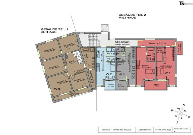 Bregenz: Langen: 205 m2 Garten-Wohnung 8 Zimmern, Garten 169 m2 Terrasse 56 m2 & Balkon 7 m2