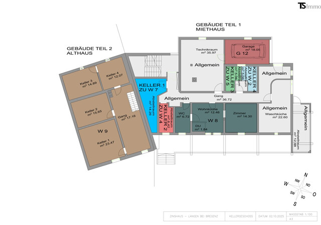 Bregenz: Langen: 205 m2 Garten-Wohnung 8 Zimmern, Garten 169 m2 Terrasse 56 m2 & Balkon 7 m2