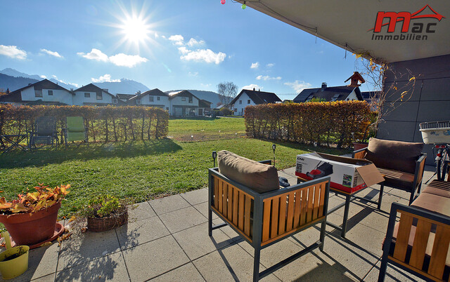 Sonnige 3-Zi-Gartenwohnung mit großzügiger Terrasse in Ruhelage