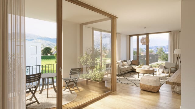 Helle 3-Zimmer-Neubau-Wohnung mit Loggia im Herzen von Götzis