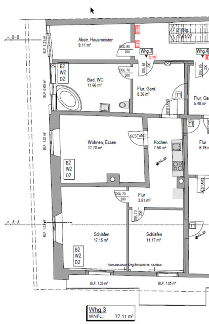  Rustikale 3-Zimmer-Mietwohnung mit Keller in zentraler Lage in Altach - Ideal für Sie - neu zu vermieten