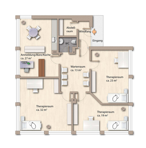 Arbeiten im Mittelpunkt: Gewerbefläche mit bester Sichtbarkeit zur Miete
