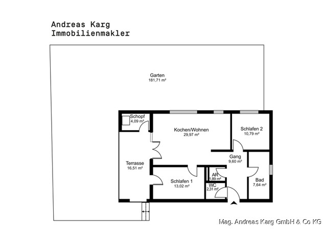 Hard: Wohnen mit Garten – Stilvolle 3-Zimmer-Wohnung