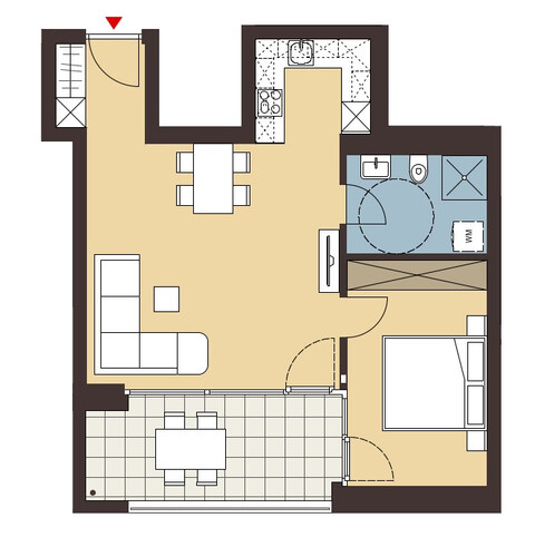 Neuwertige 2-Zimmer-Terrassenwohnung in ruhiger Lage in Feldkirch zu vermieten