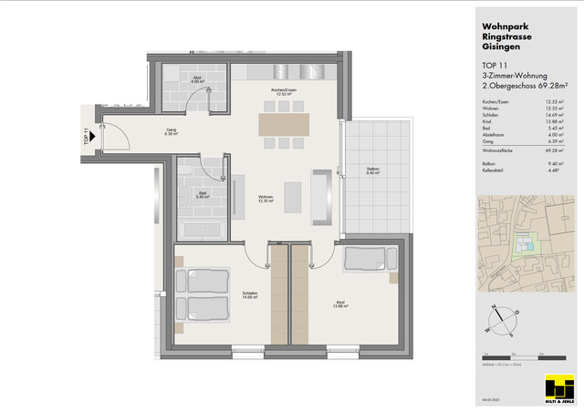 3-Zimmer Wohnung (Top 11) Ringstraße 9, Feldkirch - Gisingen