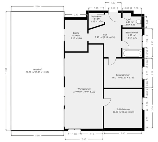 Helle 3-Zimmer Gartenwohnung in Gisingen / Feldkirch – frisch renoviert!