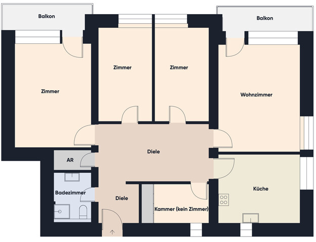 Große 4-Zimmer-Wohnung in zentraler Lage