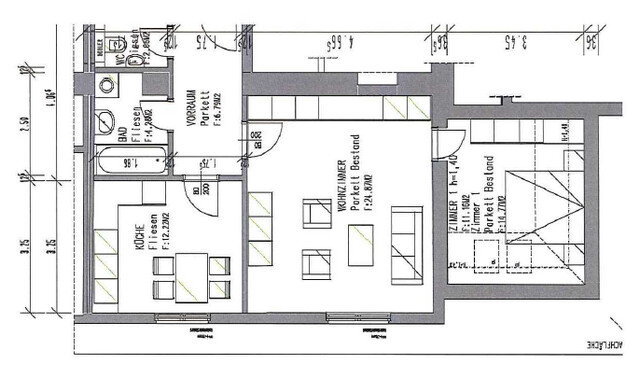 Stilvolle 2-Zimmer-Altbauwohnung in der ehemaligen Bregenzer Nationalbank – Exklusives Wohnen im Herzen der Fußgängerzone