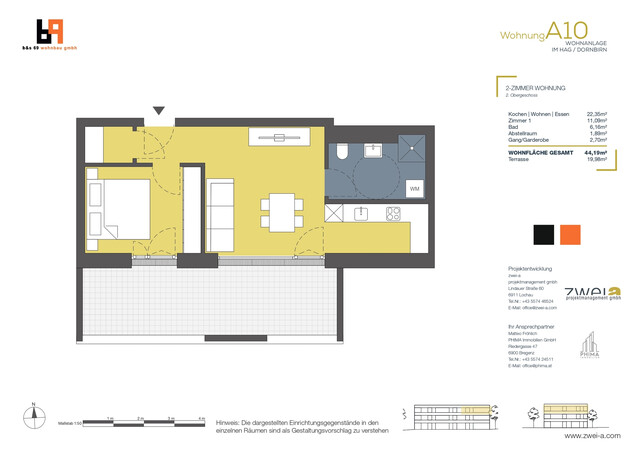 Luxuriöse 2-Zimmer Dachgeschosswohnung in Top Lage
(TopA10)