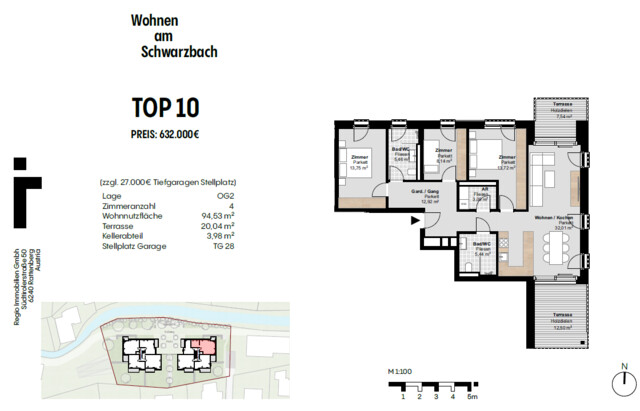 4 Zimmer Wohnung als Variante - Exklusives Wohnen am Schwarzbach: NEUBAU 2027 / 2028