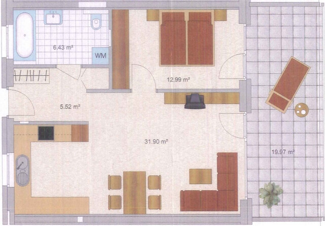 Wunderbare zwei Zimmer Terrassenwohnung in Dornbirn