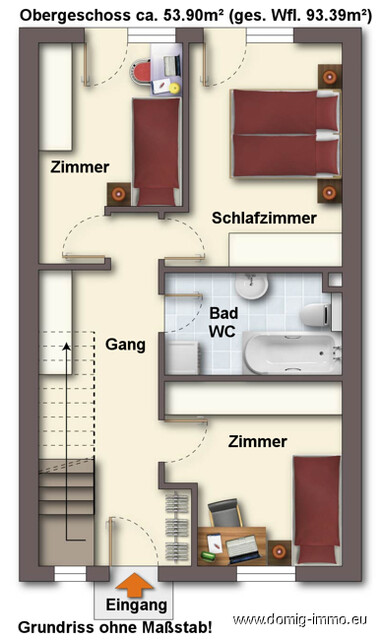 Tolle 4 Zimmerwohnung (ca. 93m²) über 2 Etagen mit schöner Sonnenterrasse in Dornbirn!