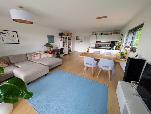 Provisionsfrei: Erstklassige 3-Zimmer Wohnung mit Balkon und wundervoller Aussicht auf die Schweizer Berge, in Tisis Hanglage 