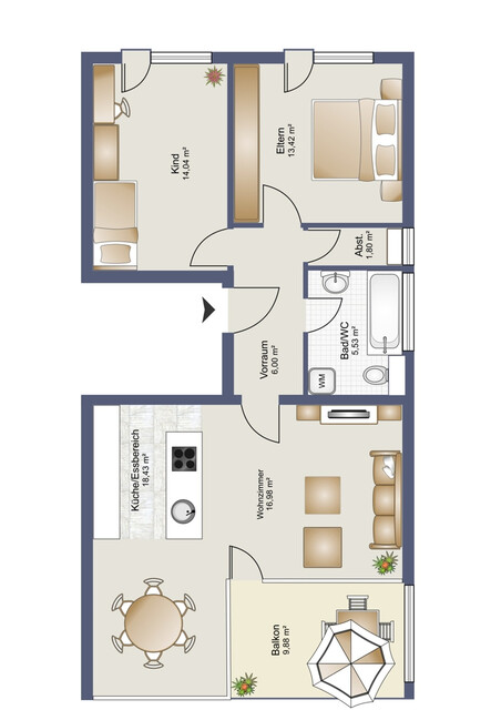Ideale Wohnung für den Start ins Eigentum