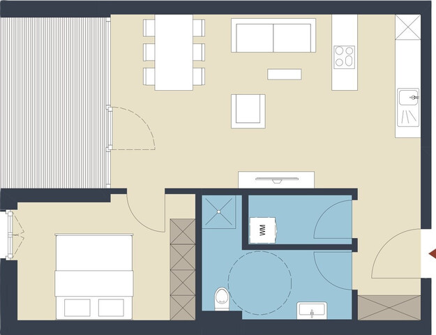 Provisionsfreie 2-Zimmer-Wohnung mit Balkon zu verkaufen (Top 12)