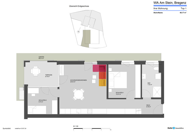 3-Zi-Gartenwohnung mit Tageslichtbad