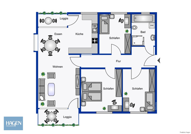 Mehr Raum für die Familie – Gepflegte 4-Zimmer-Wohnung mit Garage