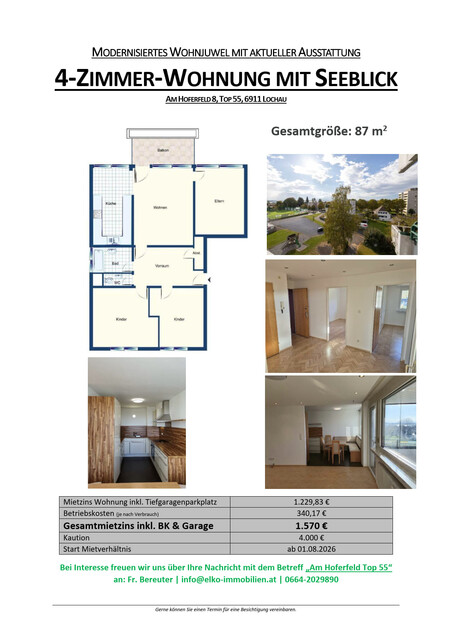 Renoviertes Wohnjuwel: 4-ZIMMER-WOHNUNG mit Seeblick
