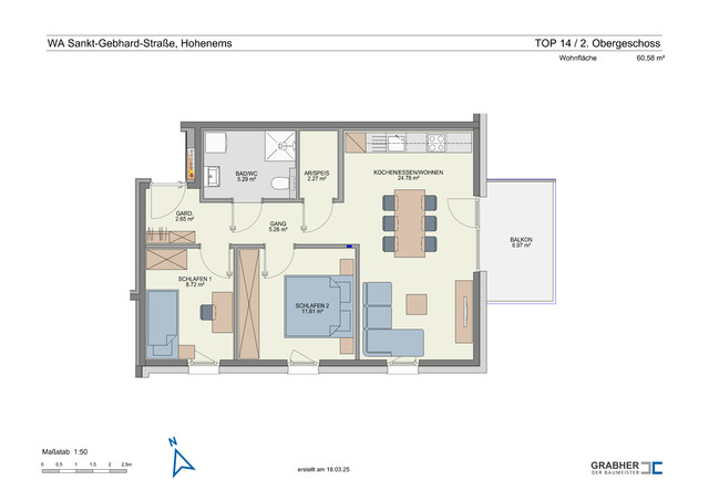 Schöne 3-Zi-Wohnung mit optimaler Ausrichtung