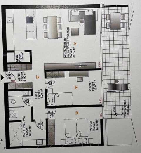 Wolfurt: neuwertige 3-Zimmer-Terrassenwohnung in ruhiger, zentraler Hanglage