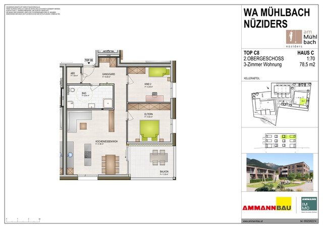 WA Mühlbach TOP C8 Dachgeschoßwohnung