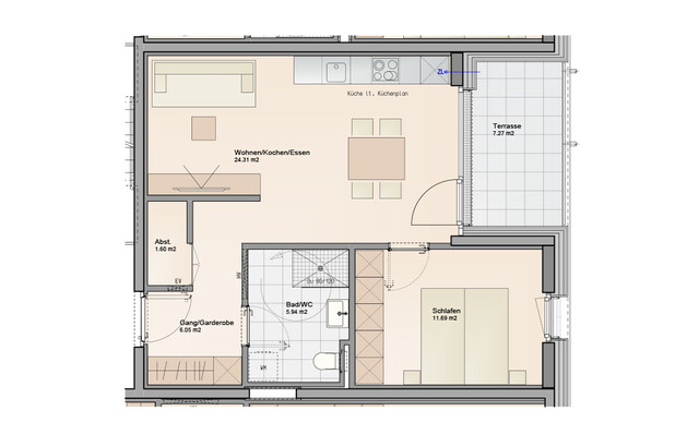 Wohnbauförderung | Baustart bereits erfolgt | Attraktiver Preis | 2 Zimmer