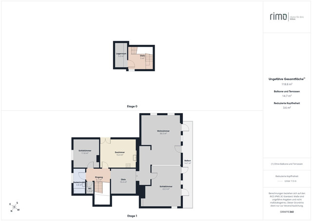 Gepflegte & großzügige 3,5-Zimmerwohnung (ca. 120m²) in Feldkirch-Gisingen