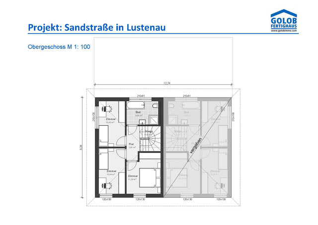 Doppelhaus mit Vollunterkellerung in Lustenau