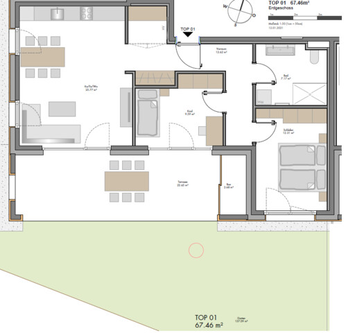 wunderschöne 3-Zimmer-Gartenwohnung in Klaus