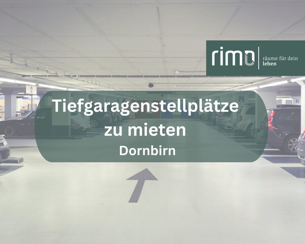 Tiefgaragenplätze in Dornbirn in der Nähe vom Messepark zu mieten.