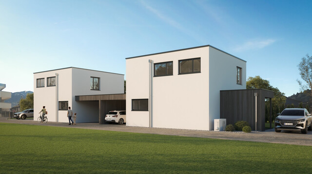 Projekt Kompakt Daheim² - modernes Doppelhaus mit Garten in top Lage von Götzis - DH2