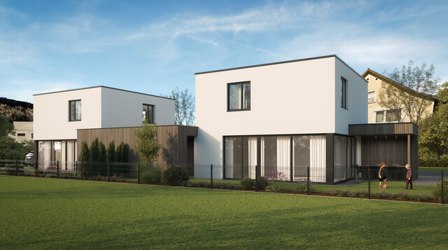 Projekt Kompakt Daheim² - modernes Doppelhaus mit Garten in top Lage von Götzis - DH2