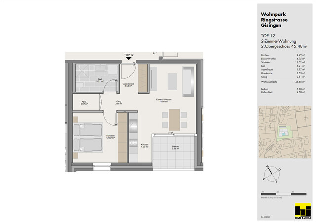 Top 12 | 2-Zimmerwohnung | Wohnpark Ringstraße 