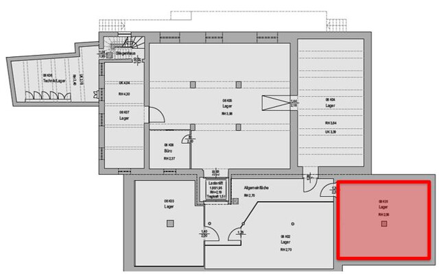 Wolfurt - Lagerfläche im KG mit ca. 69 m²