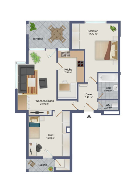 Charmante 3-Zimmer-Wohnung in Bregenz mit Balkon und Garage!