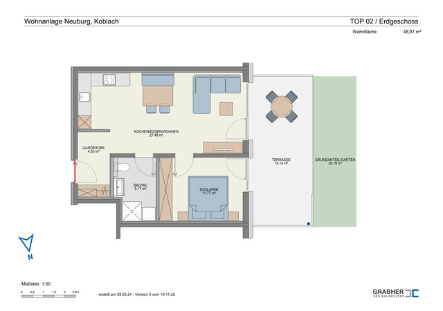 2-Zi-Wohnung mit Gartenanteil in ruhiger Lage