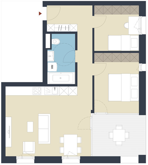 3-Zimmer-Wohnung mit Loggia zu verkaufen (Top 46)