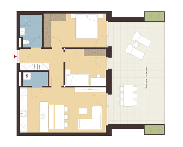 3-Zimmer Terrassenwohnung | B02