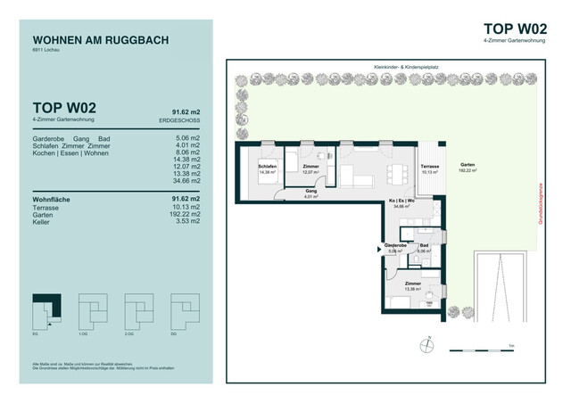 Neubau: Exklusives Wohnen am Bodensee – 4-Zimmer Wohnung mit großem Garten Top 2