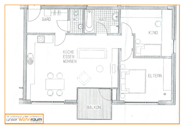 Schöne, sonnige 3 Zimmerwohnung in Dornbirn
