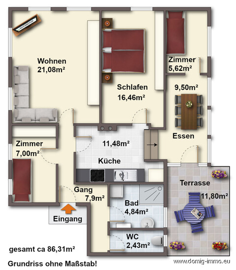 gesucht, gefunden! 4 Zimmerwohnung im Herzen von Hohenems.