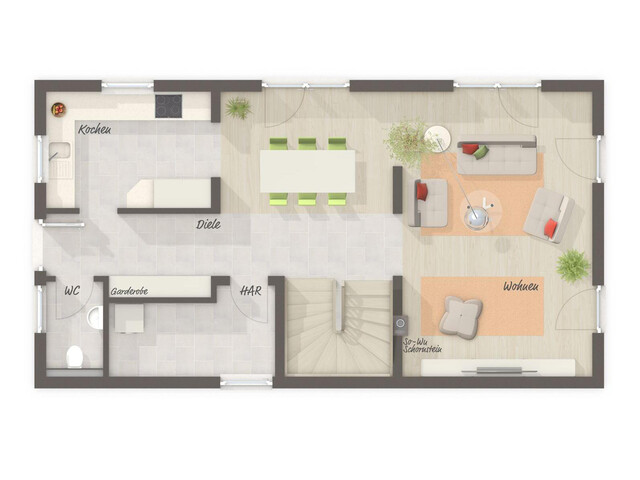 Neues Einfamilienhaus in Ziegelbauweise mit großem Garten € 868.000.- plus WBF!