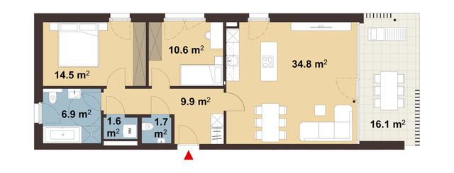 Schöne 3-Zimmer-Gartenwohnung | B01