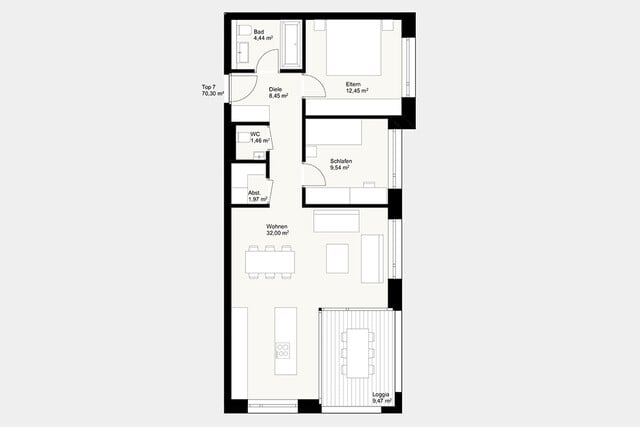 Exklusive 3-Zi-Wohnung 2.OG - Dornbirn Zentrum