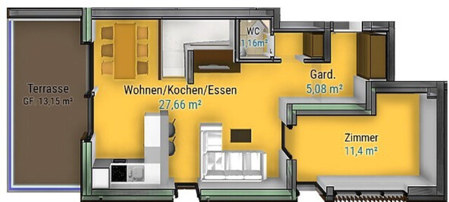 Eichenberg am Bodensee: Moderne Ferienwohnung mit Zweitwohnsitzmöglichkeit und aufwandsloser Kurzzeitvermietung auf Wunsch