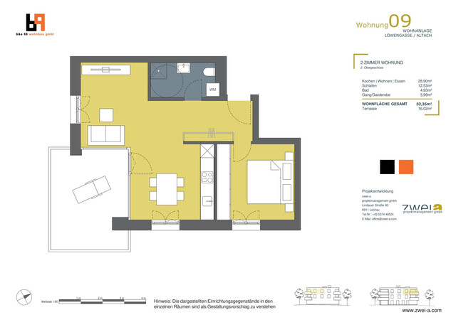 2-Zimmer-Dachgeschosswohnung - Altach, Löwengasse / Top 9