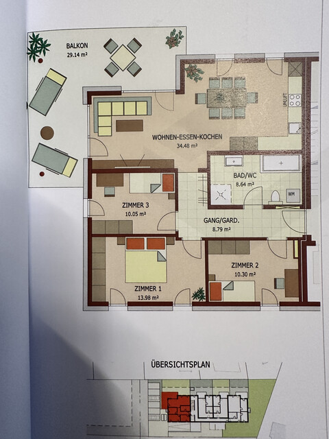 Moderne Terrassenwohnung in Neubau mit Parkplatz, Balkon 29 m², Keller 8 m², Fahrradabstellraum